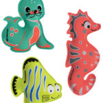 Neopreen onderwaterdiertjes, set van 3