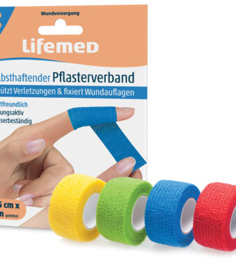 Zelfklevend gekleurde verbandpleisters