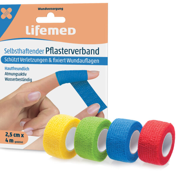 Zelfklevend gekleurde verbandpleisters