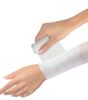 Elastische verbandgaas wit, 60 mm x 4 m