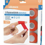 Zelfklevend verbandplakker, rood, 9 stuks