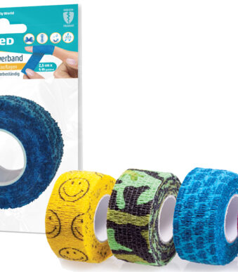 Zelfklevend gekleurde verbandpleisters