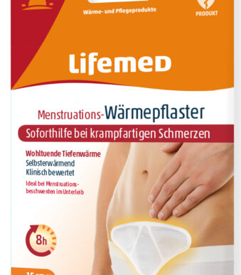 Verwarmd maandverband-kompres, 100 x 150 mm, wit