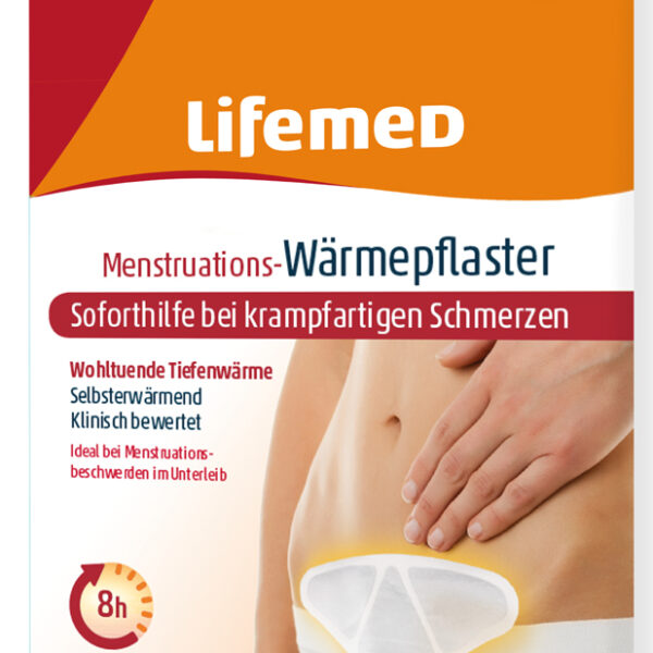 Verwarmd maandverband-kompres, 100 x 150 mm, wit