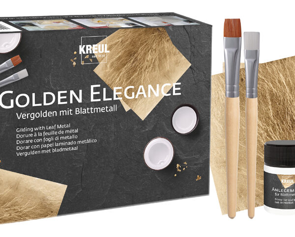 Verguld met bladmetaal, set Gouden Elegantie