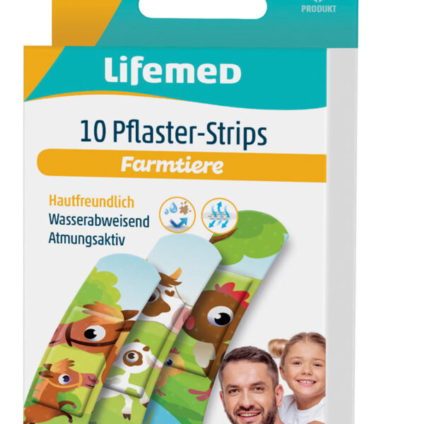 Kinderpleisterstrips 'Boerderijdieren', 10 stuks