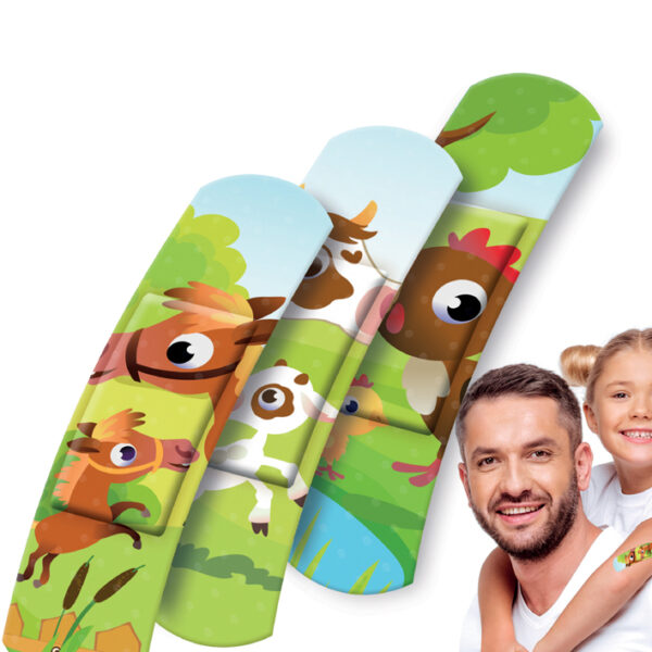 Kinderpleisterstrips 'Boerderijdieren', 10 stuks