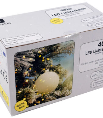 LED-lichtsnoer, groen, 400 lichtjes, weerbestendig.