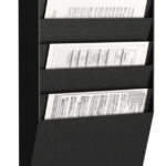 Wandsorteerunit 6 vakken, A4 liggend, zwart