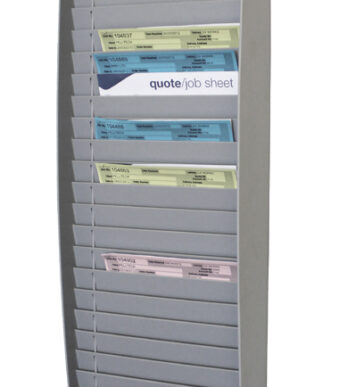 Wandvaksorteerder, 25 vakken, A4 liggend, grijs