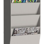 Wandvakkensysteem, 6 vakken, A4 staand, grijs