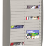 Wandsorteertafel voor documenten, 50 vakken, A4 formaat, grijs