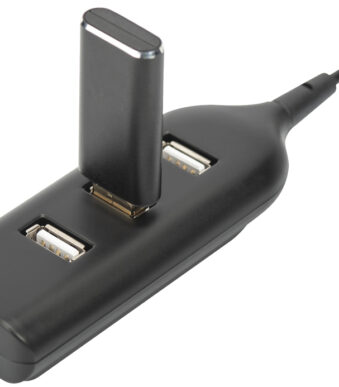 USB 2.0 hub met 4 poorten, kabellengte 30 cm, zwart