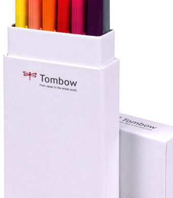 Tombow dubbele puntmarkers, primaire kleuren.