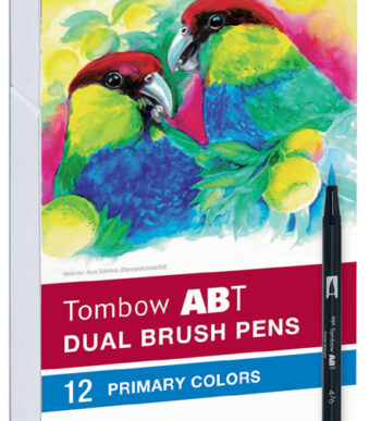 Tombow dubbele puntmarkers, primaire kleuren.