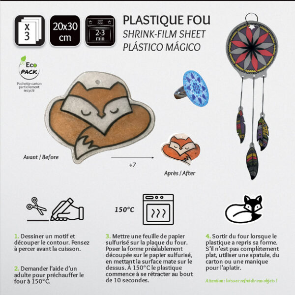 Krimpplastic vellen, 200x300 mm, wit, 3 stuks