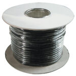 Telefoonsnoer, 8-aderig, plat, zwart, 100 meter