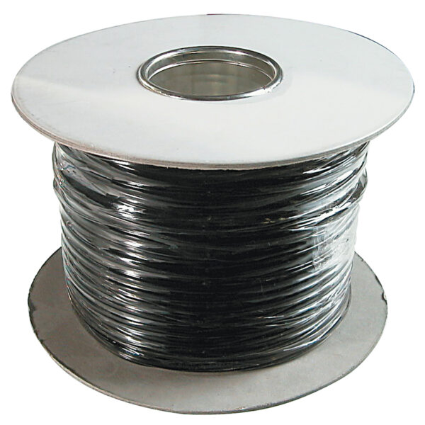 Telefoonsnoer, 8-aderig, plat, zwart, 100 meter