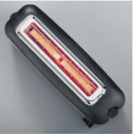 Severin sleuvevormige broodrooster, roestvrij staal / zwart