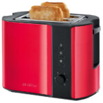 Severin 2-sneden broodrooster, 800 watt, rood/zwart