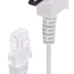 Telefoonkabel, wit, 0,5 meter