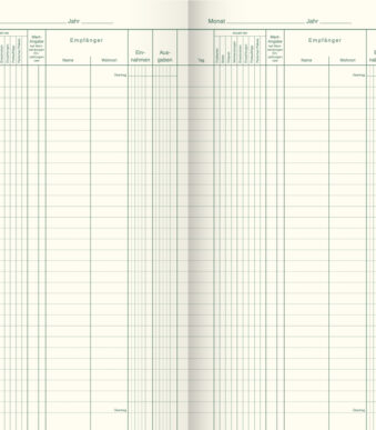Koningsnoteringboek, 165 x 297 mm, 40 vellen