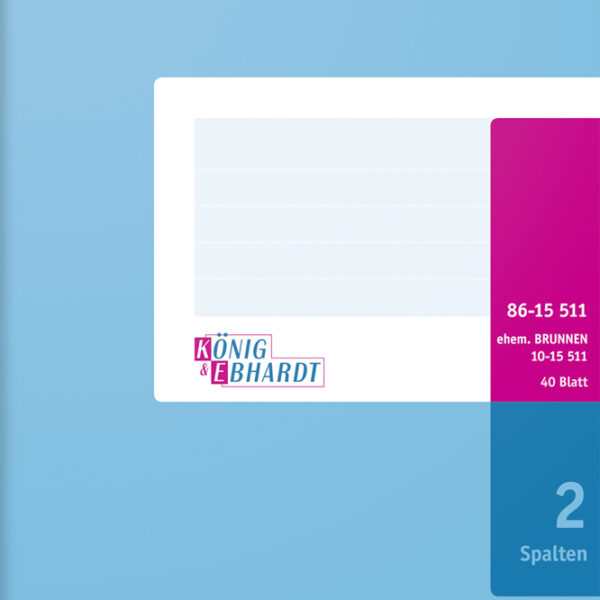 Koning & Ebhardt kolombundel A5-formaat, 2 kolommen, 40 vellen