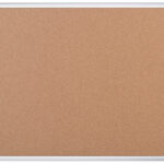 Kurken prikbord 'Maya', 90 x 60 cm, aluminium frame.