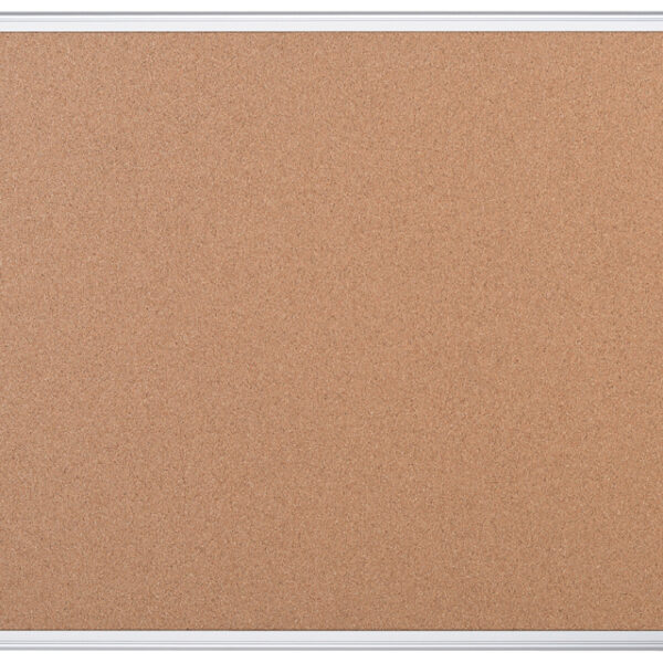 Kurken prikbord 'Maya', 90 x 60 cm, aluminium frame.