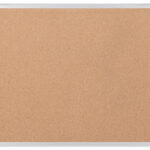 Kurken prikbord 'Earth', aluminium frame, 90 x 60 cm.