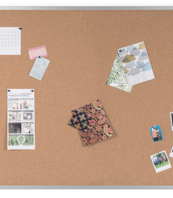 Kurkenbord met aluminium lijst, 90 x 60 cm