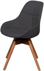 Papieromloop bezoekerstoel Juno, set van 2, antracietgrijs.