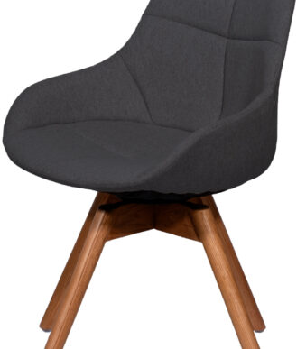 Papieromloop bezoekerstoel Juno, set van 2, antracietgrijs.