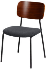 Bezoekersstoel LISA, set van 2, antracietgrijs