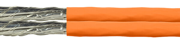 Logieklink installatiekabel, categorie 7, dubbel afgeschermde paardraadbundel, 100 meter, duplex.