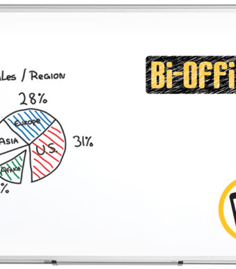 Bi-Office Emaillen Whiteboard 'Maya', 60 x 45 cm