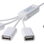 USB 2.0 hub met 4 poorten, wit