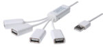 USB 2.0 hub met 4 poorten, wit