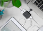 USB 2.0-hub met 4 poorten, zwart