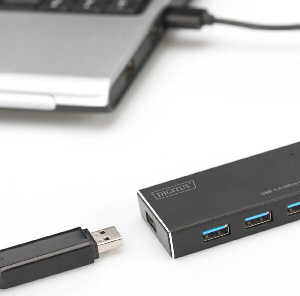 USB 3.0 hub met voeding, 4 poorten