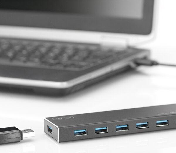 USB 3.0 hub 7 poorten, met voeding