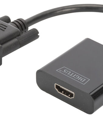 VGA naar HDMI + audio converter, zwart
