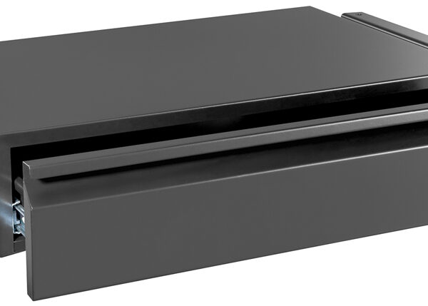 Bureaulade, zwart mat