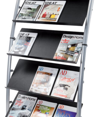 Brochurehouder, 15 vakken A4, breedte 82 cm