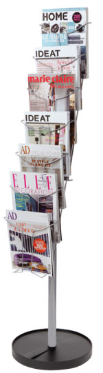 ALBA folder-vloerstandaard, 7 vakken, metalen