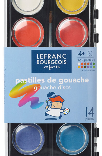 Lefranc & Bourgeois aquarelverf doosje, 12 kleuren met penseel.