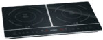 Dubbele inductie-kookplaat, zwart.