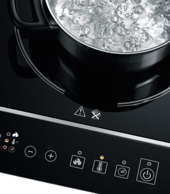 Dubbele inductie-kookplaat, zwart.