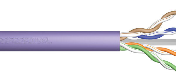 Installatiekabel Cat. 6, U/UTP, 500 m, violet