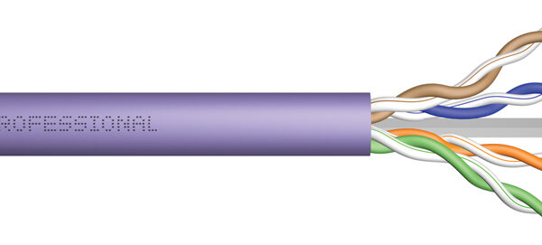 Installatiekabel, Categorie 6, Ongeman-teld/Ongeman-teld, 305 meter, enkeladers, koperladers